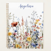 Planificateur d'aquarelle fleur sauvage non daté (Devant)