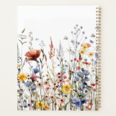 Planificateur d'aquarelle fleur sauvage non daté (Dos)