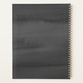 Planificateur d'aquarelle gris monogramme (Dos)