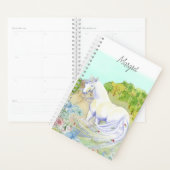 Planificateur d'aquarelle Unicorne (Devant avec enveloppe)