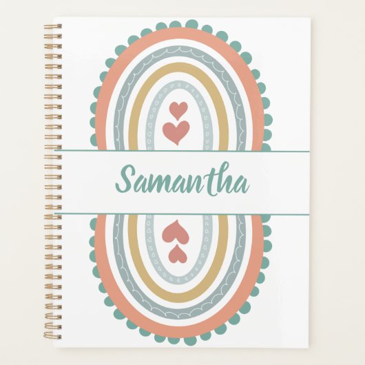 Planificateur d'arc-en-ciel moderne personnalisé (Devant)