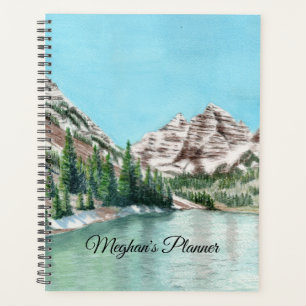 Planificateur d'art de montagne à l'aquarelle
