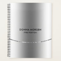 Planificateur de bandes argent brillant moderne