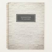 Planificateur de briques blanches personnalisées (Devant)