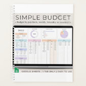 Planificateur de budget pour Google Sheets, Budget (Devant)