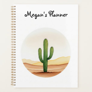 Planificateur de cactus aquarelle