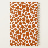 Planificateur de cahier à impression orange girafe (Dos)