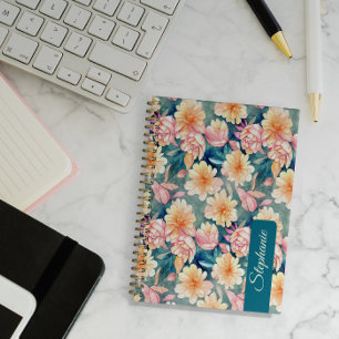Planificateur de cahier d'art floral avec votre no