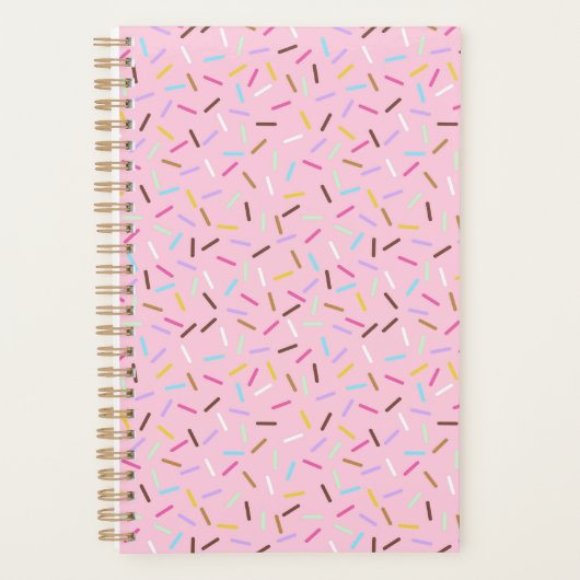 Planificateur de cahier de notes Rose Arc-en-ciel (Devant)