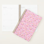 Planificateur de cahier de notes Rose Arc-en-ciel (Devant avec enveloppe)