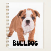 Planificateur de calendrier de chiot Bulldog migno (Devant)