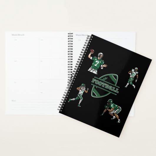 Planificateur de calendrier des joueurs de footbal (Devant avec enveloppe)
