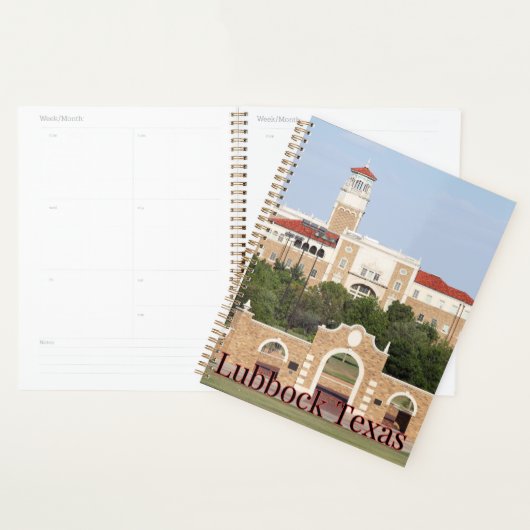 Planificateur de calendrier Lubbock Texas (Devant avec enveloppe)