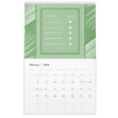 Planificateur de calendrier Mariage vert tropical (Feb 2026)