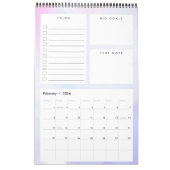 Planificateur de calendrier mensuel Chic Watercolo (Feb 2026)