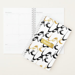 Planificateur de calendrier Motif Gold & Black LOV
