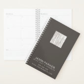 Planificateur de charpentier professionnel moderne (Devant avec enveloppe)