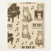 Planificateur de chat sur un piano décoloré (Dos)