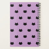 Planificateur De Chat Violet Et Noir (Dos)