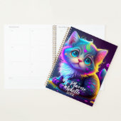 Planificateur de chaton coloré mignon (Devant avec enveloppe)