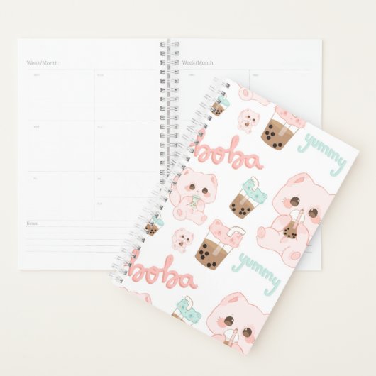 Planificateur de chats Kawaii (Devant avec enveloppe)
