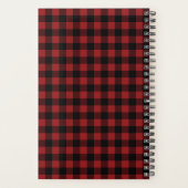 Planificateur de chèques rouge noir avec nom de te (Dos)