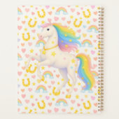 Planificateur de chevaux arc-en-ciel pour enfants  (Dos)