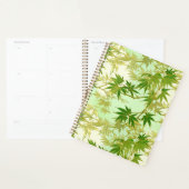 Planificateur de chiyogami Feuille d'érable vert (Devant avec enveloppe)
