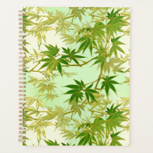 Planificateur de chiyogami Feuille d'érable vert