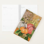 Planificateur de Citrouilles d'aquarelle (Devant avec enveloppe)