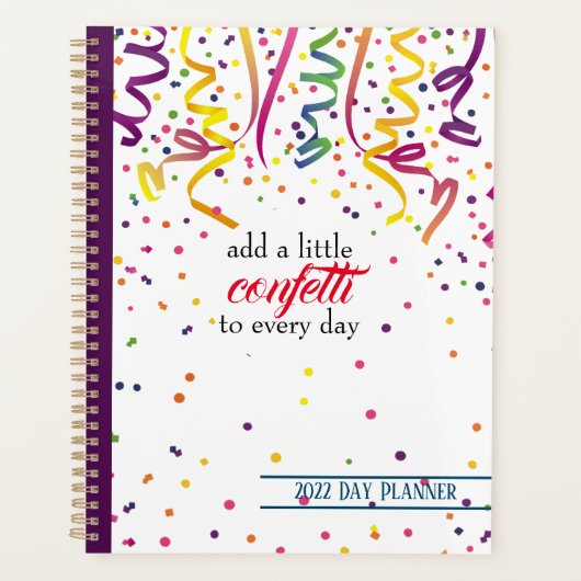 Planificateur de Confettis Colorés (Devant)
