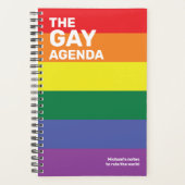 Planificateur de couleurs Gay Agenda Pride (Devant)