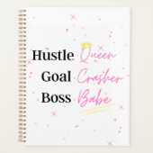 Planificateur de couverture rigide "Hustle Queen" (Devant)