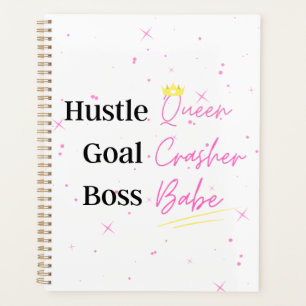 Planificateur de couverture rigide "Hustle Queen"