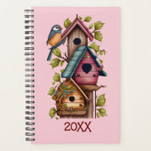 Planificateur de dates annuel rose Birdhouse (Devant)