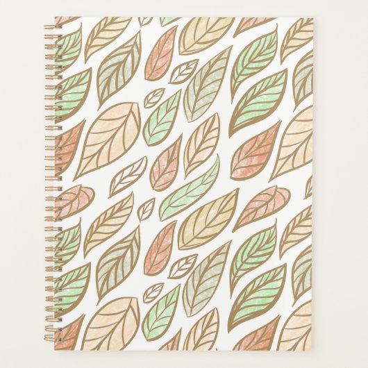 Planificateur de dérive de feuilles pastel (Devant)