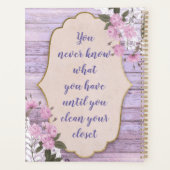 Planificateur de devis de placard Fleurs de bois V (Dos)