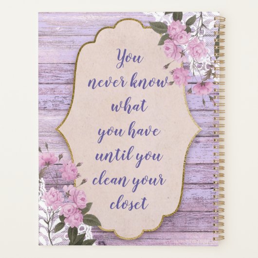 Planificateur de devis de placard Fleurs de bois V (Dos)