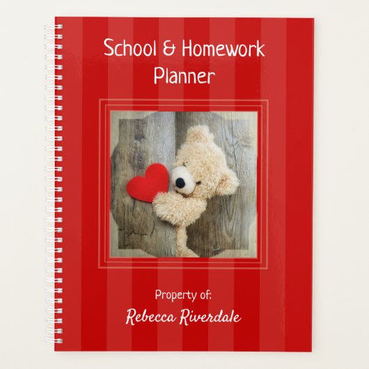 Planificateur de devoirs - Nounours - HAMbyWG (Devant)