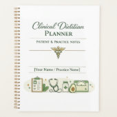 Planificateur de diététiste clinique Notes de pati (Devant)