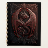 Planificateur de dragon rouge et noir (Devant)