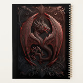 Planificateur de dragon rouge et noir (Dos)