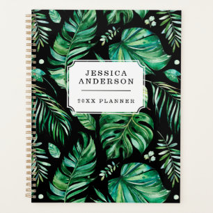 Planificateur de feuille de la jungle tropicale fo