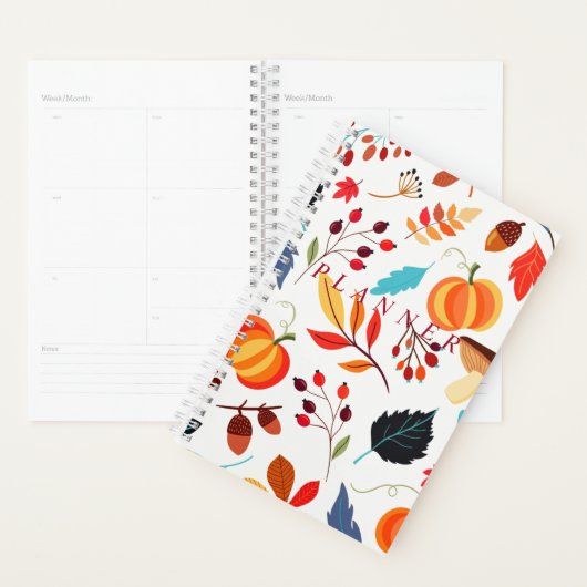 Planificateur de feuilles d'automne (Devant avec enveloppe)