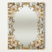 Planificateur de fleurs blanches ornées dorées (Dos)