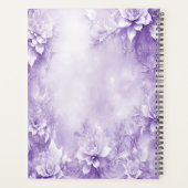 Planificateur de fleurs blanches violettes (Dos)