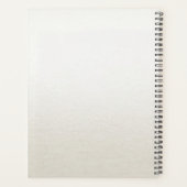 Planificateur de fleurs bleu ivoire à l'aquarelle (Dos)