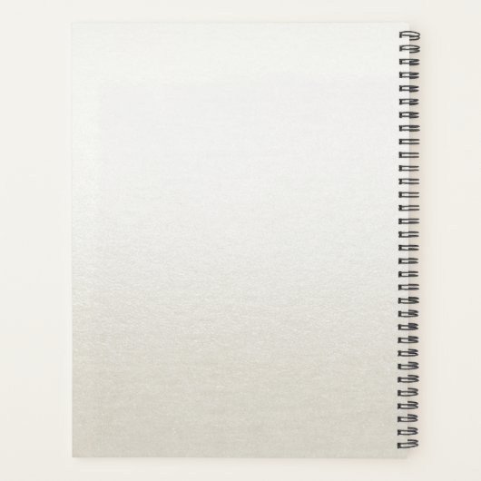 Planificateur de fleurs bleu ivoire à l'aquarelle (Dos)