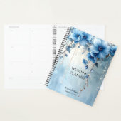 Planificateur de fleurs bleues et de perles (Devant avec enveloppe)
