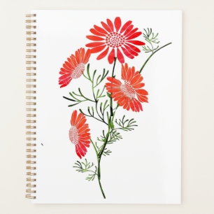 Planificateur de fleurs orange